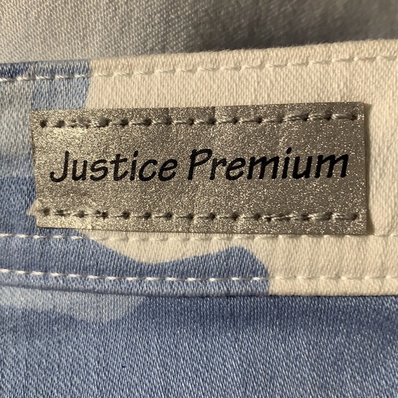*NEW* JUSTICE Premium Jeans White & Clear Blue Straight - Picture 13 of 13